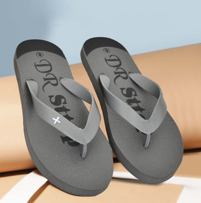 DR STTEP Men Soft Ortho Slippers for Men | Comfy Anti-Skid Flip Flops for Daily Use Slippers(Grey , 9)