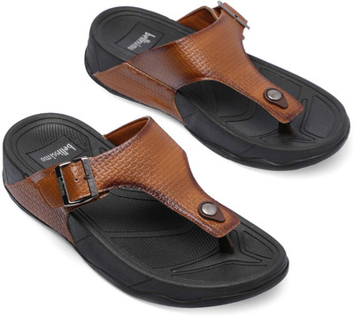 Bellissimo Men Casual(Tan, Black , 10)