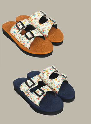 HOC Women Flip Flops(Multicolor , 6)
