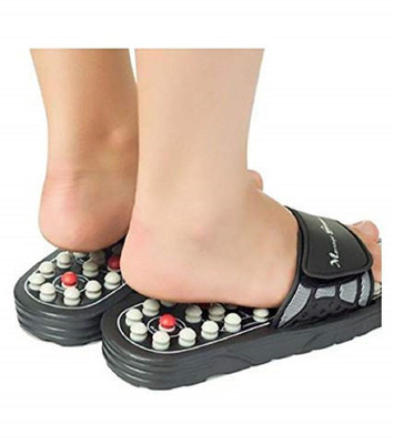 jasvi Men Slides(Black, Grey , 8.5)