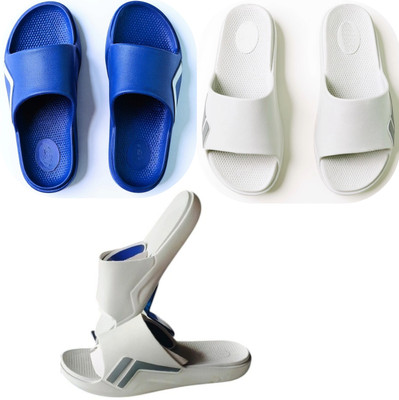 Plama Men Slides(Blue, Off White, White , 8)