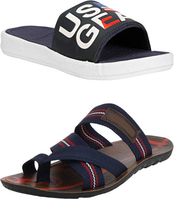 Genial Men Slides(Blue , 9)