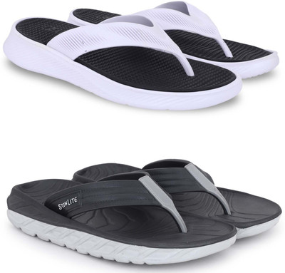 Pampy Angel Men Slippers(Black, Black , 8)