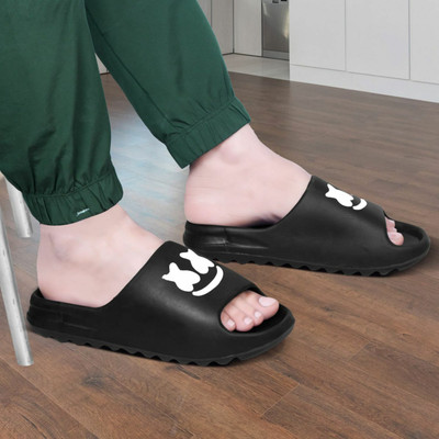 Richale Men Slides(Black , 3)