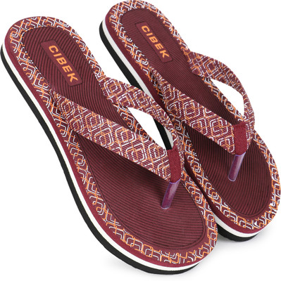CIBEK Women Doctor step with Cibek comfortable extra soft daily wear women slipper Flip Flops(Maroon , 4)