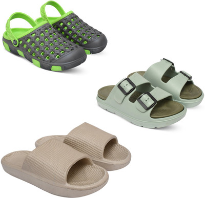 Acorn Men Slides(Green, Olive, Beige, Black , 8)