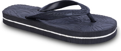 SKYDOT Men Flip Flops(Black , 8)
