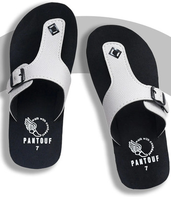 pantouf Men Slippers(Black , 8)