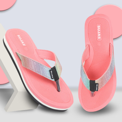 SUJAS Women Newly launch|Premium|Soft|Comfortable Stylish and Trending|Lightweight|Antiskid Slippers(Pink , 7)