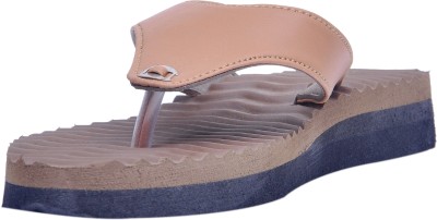 Steplite Women Flip Flops(Brown , 9)