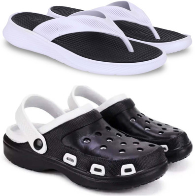 KAPYANSH Men Slippers(Black, Black , 6)