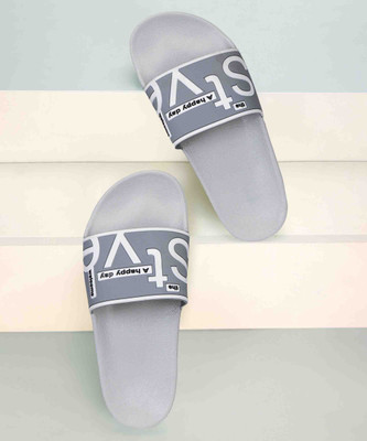 Pennen Men Slides(White, Grey , 8)