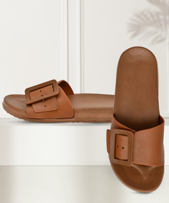 LNT FASHION Men Flip Flops(Brown , 6)