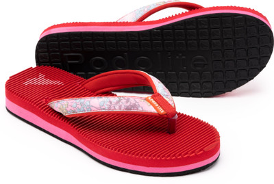 podolite Women Slippers(Red , 6)
