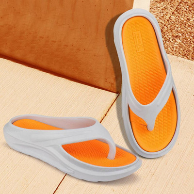 CIBEK Men Flip Flops(Orange , 6)