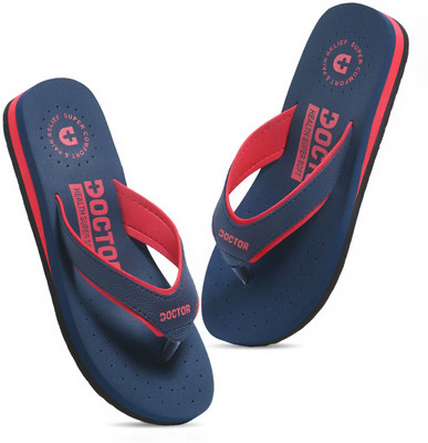 DOCTOR HEALTH Women Extra soft|Soft|Orthopedic|Comfortable|Ultra Soft|Women Slippers Flip Flop Flip Flops(Navy , 9)