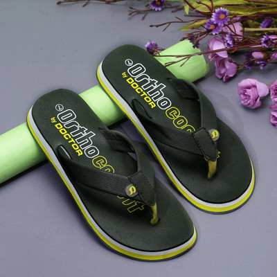 DOCTOR EXTRA SOFT Men Slippers(Olive , 8)