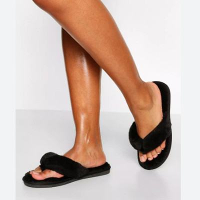 Sale YUG Women Flip Flops(Black , 3)