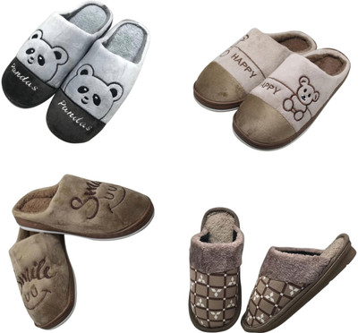 Mahi Enterprises Men Flip Flops(Grey, Beige, Brown, Beige , 7)