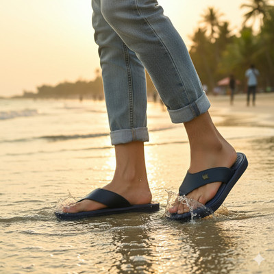 BFOOT Men Slippers(Tan, Burgundy , 8)