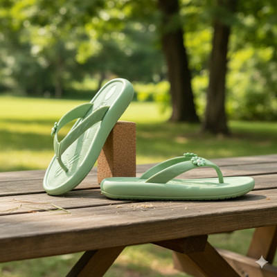 Lehar Women Soft and Comfortable Orthopedic Pain Relief Slippers(Green , 6)