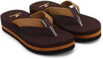 NKN Women Flip Flops(Brown , 4)