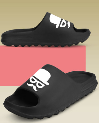 Keneye Men Trendy Stylish Arch Fit Support Slide For Men Extra Soft and Comfortable Slides(Black , 10)