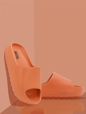 DOCTOR EXTRA SOFT Women Classic Ultra Soft,Cushion FootBed Comfortable&LightWeight Waterproof Flip Flops Slides(Orange , 7)
