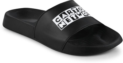 Shoe Mate Men Slides(Black, White , 10)