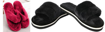 rexizone Women Flip Flops(Black, Maroon , 5)