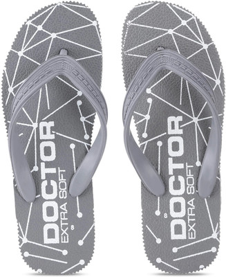 DOCTOR EXTRA SOFT Men Orthopaedic and Diabetic Comfort Flip Flops(Grey , 8)