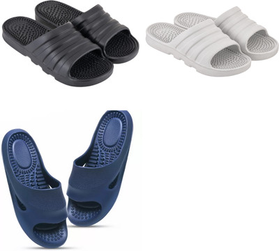 Feel alive Men Slippers(Multicolor , 9)