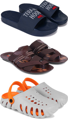 DRACKFOOT Men Slippers(Orange , 6)