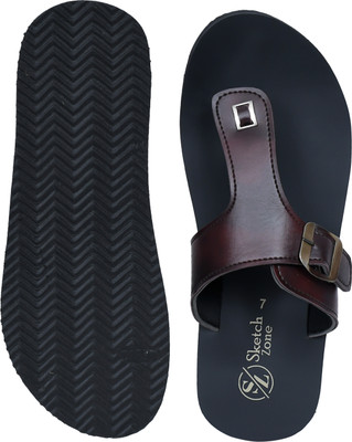 Sketch Zone Men Slippers(Brown , 7)