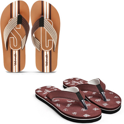 VAHMAH Men Slippers(Tan, Brown , 8)