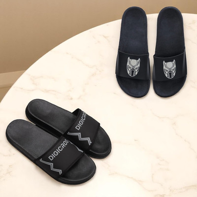 Digicros Men Slides(Grey, Grey , 7)