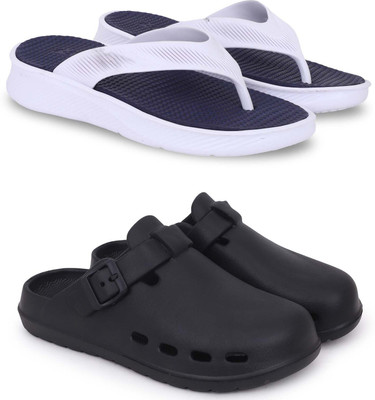 Pampy Angel Men Slippers(Blue, Black , 6)