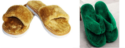 rexizone Women Slides(Maroon, Brown , 5)