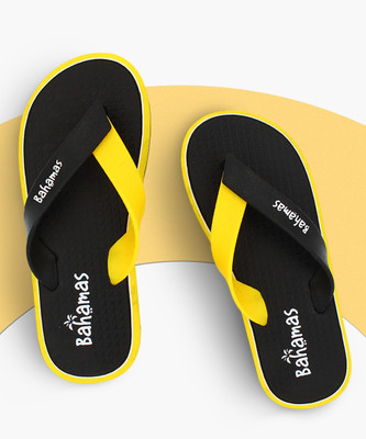 BAHAMAS Men Flip Flops(Yellow , 8)