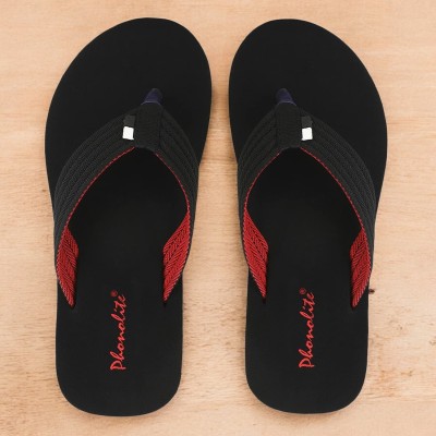 Phonolite Men Flip Flops(Black , 7)