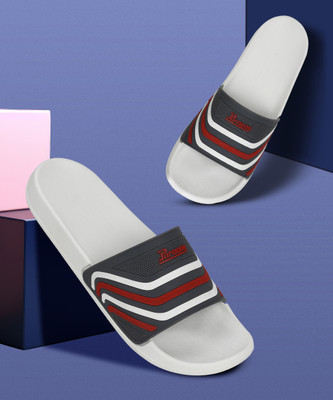 Paragon Men A1K10903G Clogs For Men | Comfortable , Durable , Lightweight | Everyday Use Slides(Grey, White, Red , 7)