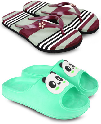 ANGO Women Slides(Multicolor , 7)
