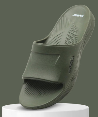 Svaar Men NewlyLaunch|Classic Soft|Cushion|Comfortable|Premium|Stylish Slides(Olive , 10)