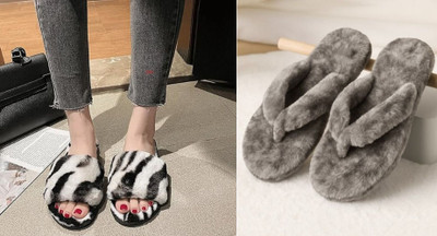 Sale YUG Women Flip Flops(Multicolor, Grey , 4)