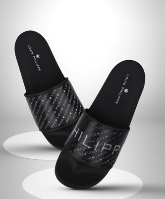 LOUIS PHILIPPE Men Slides(Black , 11)