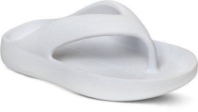 FEEL TIME Men Slippers(White , 9)