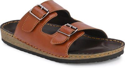 PROVOGUE Men BLKPR200039 Lightweight Comfort Extra Soft Summer Trendy Premium Stylish Party Slides(Tan , 8)