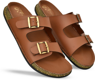 FAV SHOES Men Sandals(Tan, Grey , 6)