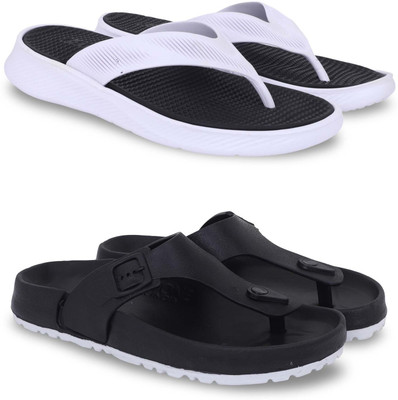 Kapani Fashion Men Slippers(Black, Black , 6)