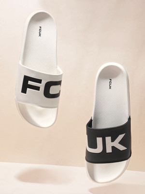 FCUK Men Slides(White , 7)